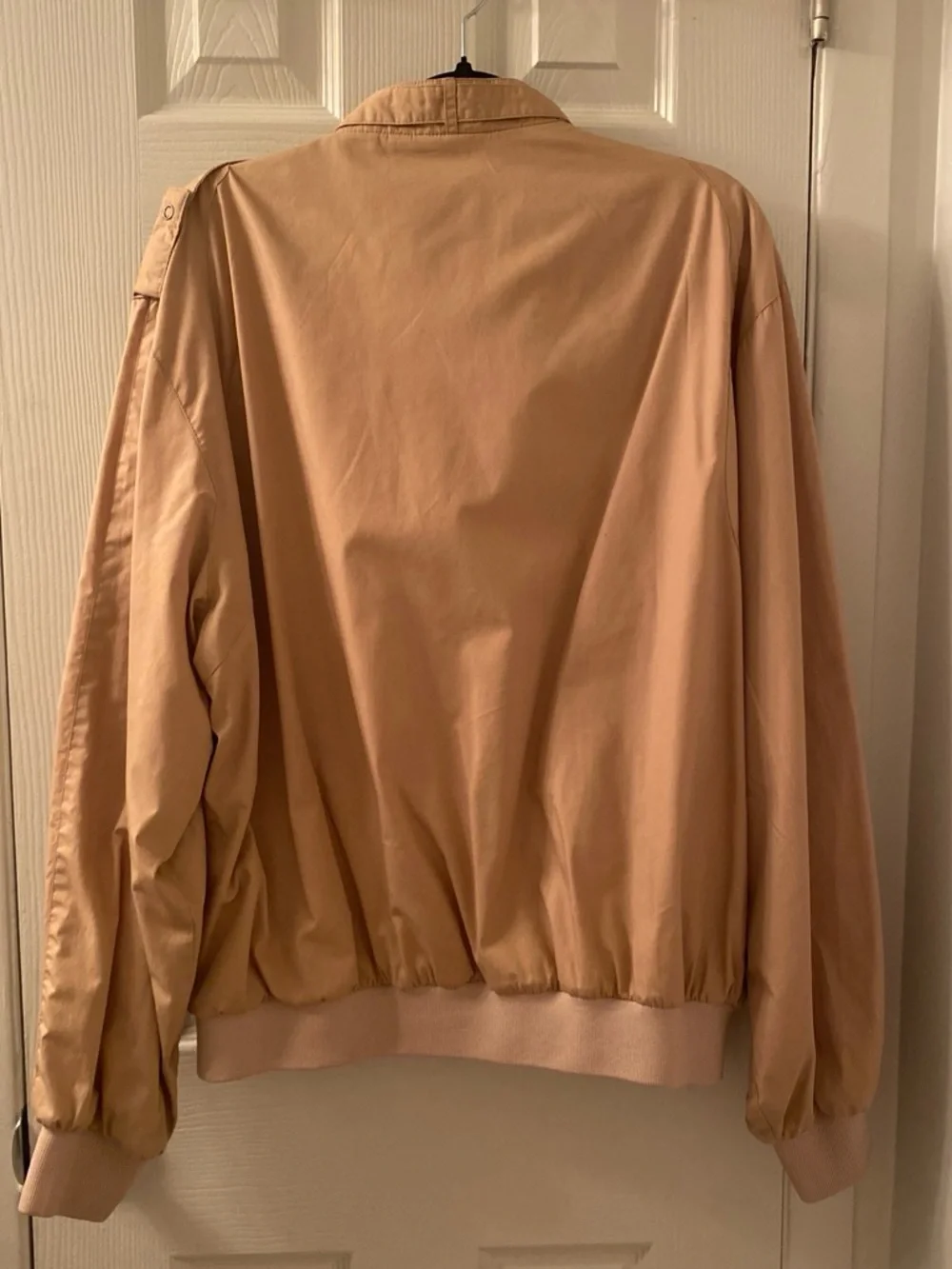 Towncraft Light Tan Bomber Jacket Members Only Style XL